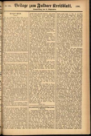 Zweite Ausgabe vom Donnerstag, den 08. September 1898.