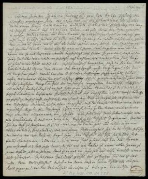 Brief von Wilhelm Grimm an Paul Wigand