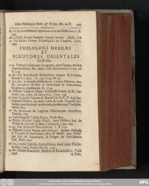 [XVIII.] Philologi Hebraie Et Scriptores Orientales
