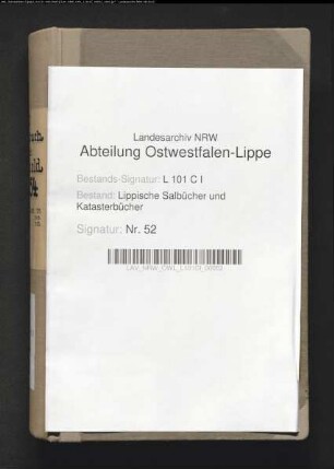 Salbuch der ehem. Vogtei Detmold von 1854, Bd. 1