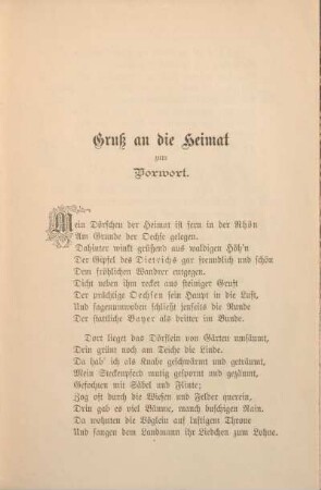 Gruß an die Heimat zum Vorwort.