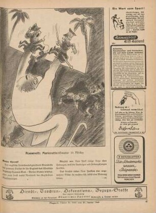 "Roosevelts Marionettentheater in Afrika"