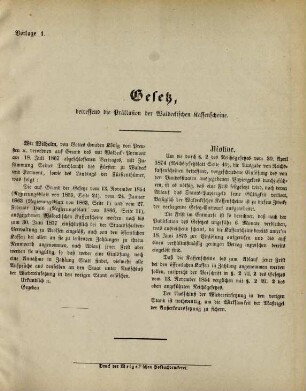 1876: Verhandlungen des Landtags der Fürstentümer Waldeck und Pyrmont / Staat Waldeck Landtag. - Mengeringhausen