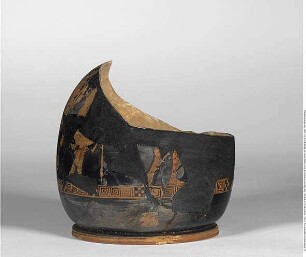 Attisch rotfigurige Bauchlekythos, fragmentiert