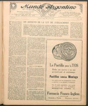 Un aspecto de la ley de jubilaciones