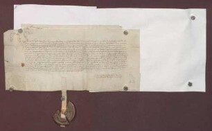 Petrus de Lapide, Generalvikar des Bischofs Mathias von Speyer, bestätigt die Salve-Stiftung in der Kirche zu Graben und verleiht derselben einen 40tägigen Ablaß
