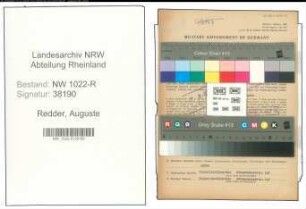 Entnazifizierung Auguste Redder , geb. 01.10.1891 ()