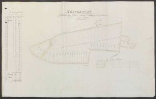 Mönchweyer: Abteilungs-Plan vom Herrschaftlichen Trottberg und Zugehörde.