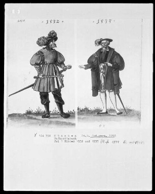 Hofkostümbuch der Herzoge Wilhelm 4. und Albert 5. von Bayern. Ritter in den Hoftrachten von 1509-1564 — Tracht von 1532