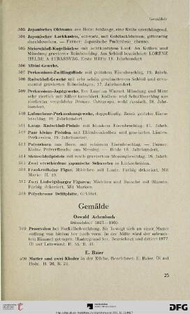 Gemälde (Nr. 519-623)