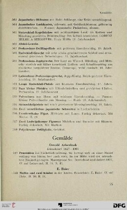 Gemälde (Nr. 519-623)