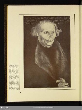 Luthers Vater Hans Luther. Tafelbild von Lucas Cranach dem Älteren 1527