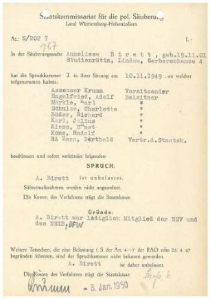 Birett, Anneliese