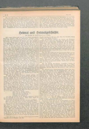 Heimat und Heimatgeschichte