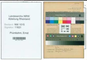 Entnazifizierung Ernst Prumbohm , geb. 11.03.1895 (Stellwerkmeister)