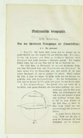 Mathematische Geographie
