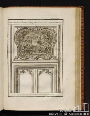 Planche 216. Decoration du haut d'une porte et de son couronnement.
