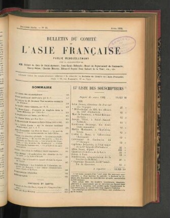 13e Liste des Souscripteurs.