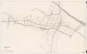 Sanierung Kreuzberg, Berlin Untersuchungen und Planungen von Werner March: Schnellstraßenkreuz im Bezirk Kreuzberg (Variante 1), 1:5000