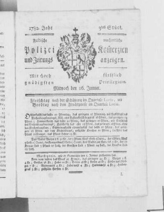 3tes Stück., Ausgabe vom 16. Januar 1782
