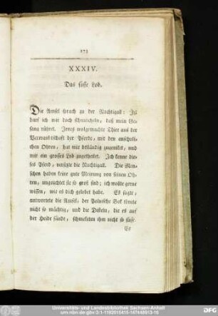 XXIV. Das süsse Lob.