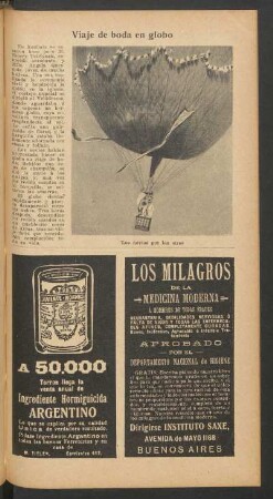 Viaje de boda en globo
