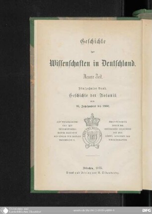 Geschichte der Botanik vom 16. Jahrhundert bis 1860
