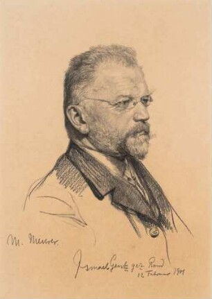 Bildnis Meurer, Moritz (1839-1916), Maler, Kunstschulreformer, Ornamentlehrer, Historienmaler, Zeichner, Fachschriftsteller