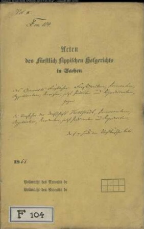 Forstdirektion gegen Dorfschaft Kohlstädt - Hude am Voßbusch