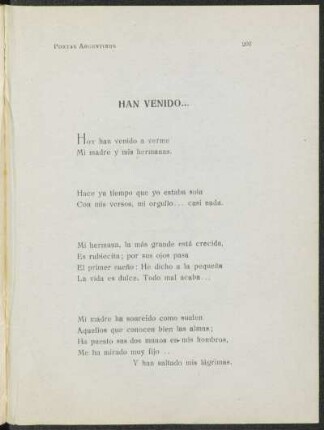Han venido...