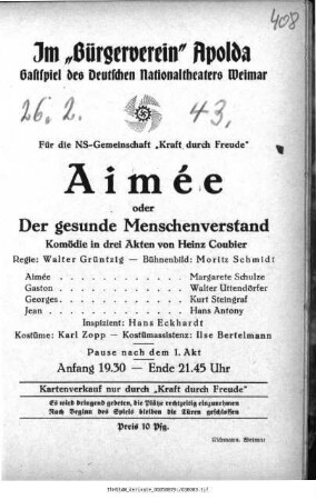 Aimée oder Der gesunde Menschenverstand