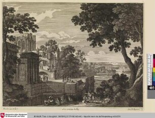 [Landschaft mit am Waser gelegener Ruine]