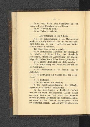 Einspritzungen in die Scheide.
