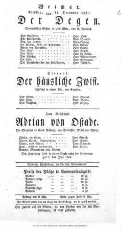 Der häusliche Zwist