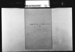 Friedrich von Müller, Weimar, an Heinrich von Hennenhofer: Weiterleitung einer Denkschrift an Großherzog Ludwig I. [von Baden].