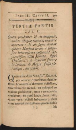 Cap. II. Quam prudenter & circumspecte, ...