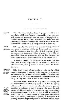 Chapter IV. On ratios and proportions.