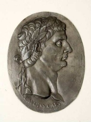 Plakette: Kaiser Tiberius Claudius Caesar