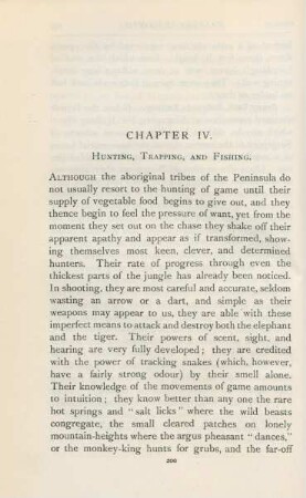 Chapter IV. Hunting, trapping, and fishing