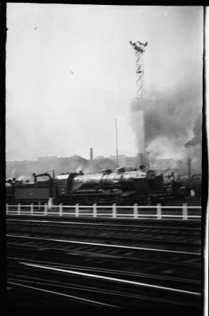 Dampflokomotive während der Fahrt