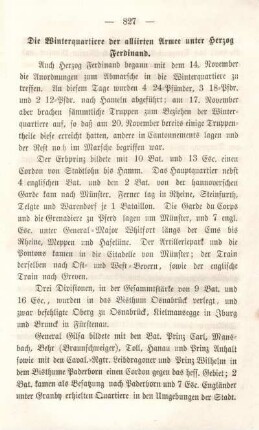 Die Winterquartiere der alliirten Armee unter Herzog Ferdinand.