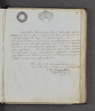 Johann von Wolter. – Wien, 09.02.1844