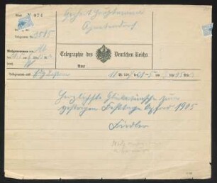 Brief von Hermann Georg Fiedler an Gerhart Hauptmann