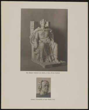 Ein Entwurf Bettina's von Arnim zu ihrem Goethe-Denkmal. / Bettina's Thonmodell zu ihrem Goethe-Kopf.