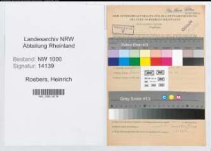 Entnazifizierung Heinrich Roebers, geb. 24.01.1912 (Postassistent)