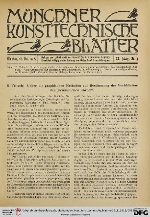 15: Ueber die graphischen Methoden zur Bestimmung der Verhältnisse des menschlichen Körpers [1]