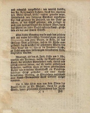 Kurtze Nachricht, wie die Buchdruckergesellschaft zu Jena, den 17. 18. 19. und 20ten Julii 1740 ihr Drittes Jubelfest nach Erfindung der Edlen Buchdruckerkunst behörig gefeyret