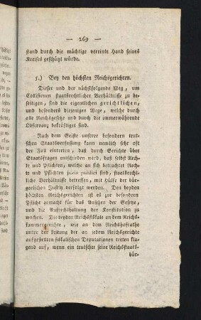 269-276, 5.) Bey den höchsten Reichsgerichten