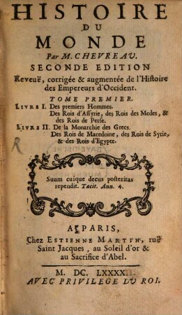 Histoire Du Monde : [Divisée en cinq Tomes], 1