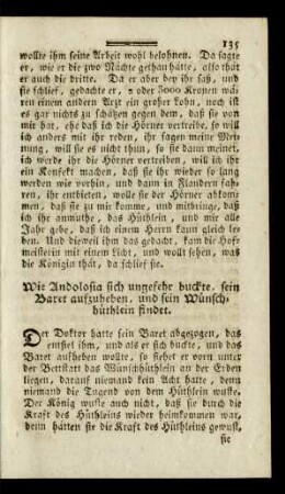 Wie Andolosia sich ungefehr buckte ... und sein Wünschhüthlein findet.
